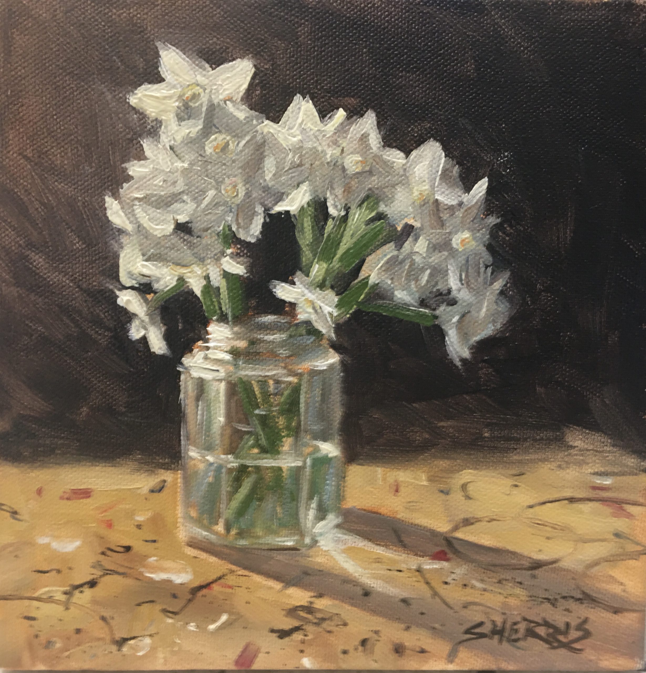 white narcissi